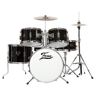 Fame Kiddyset 5 PC Junior Drumset "Yannis Signature", Black 